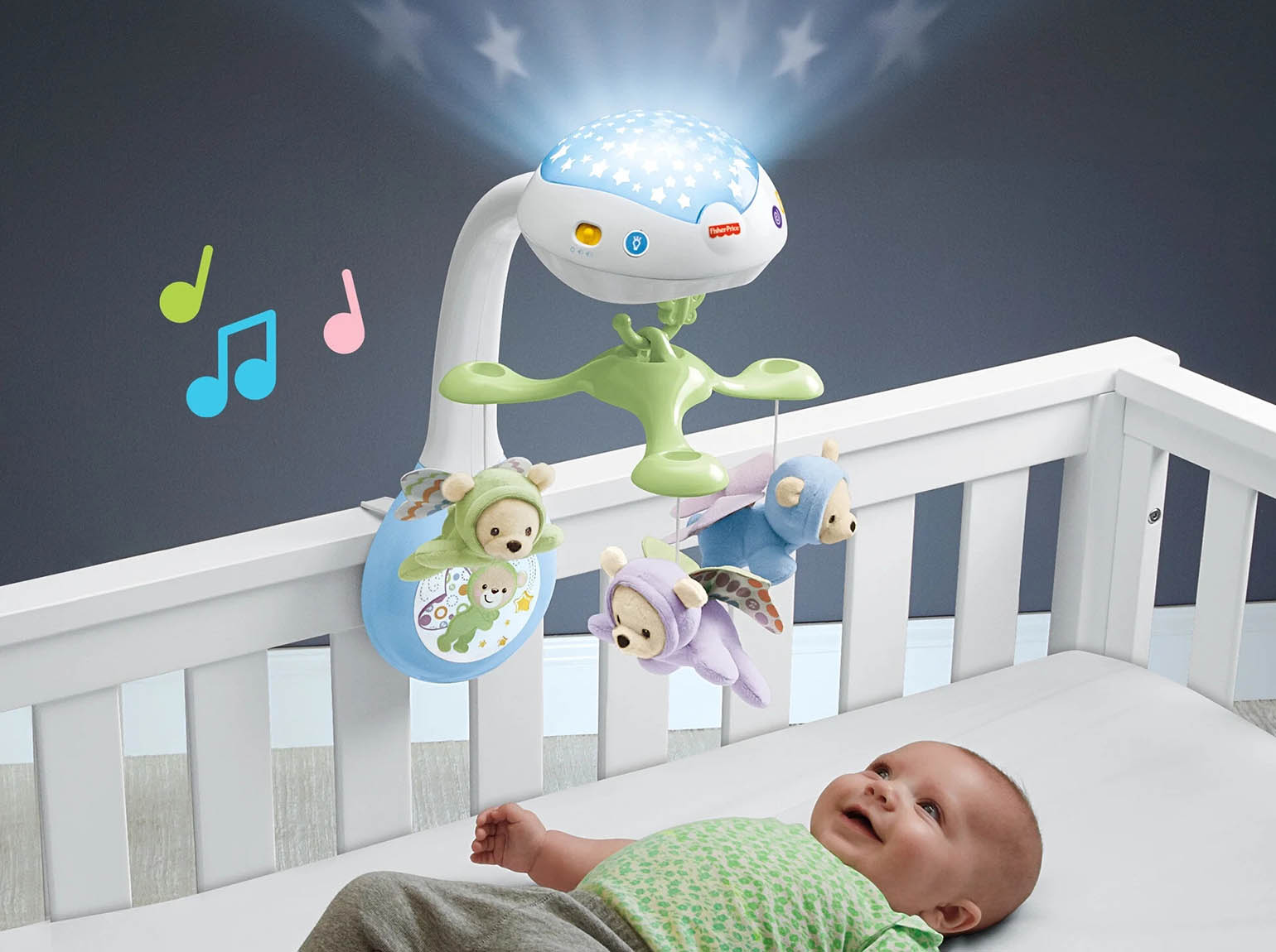 Värme och drömmar: Fisher-Price 3-i-1 projektion och snurrande musikbox som hjälper din baby att somna sött